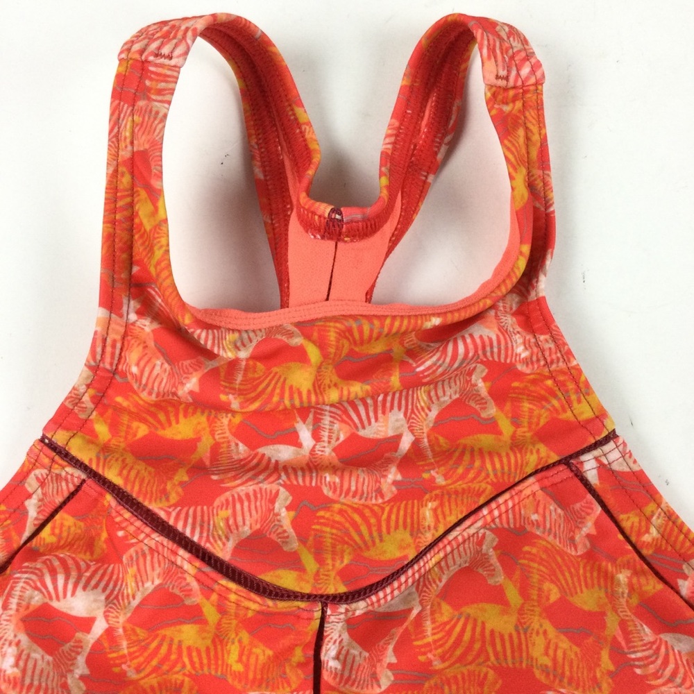 PRANA NWT Azra High Neck Bikini Top Pink Zebra Safari Print Small - Picture 4 of 9